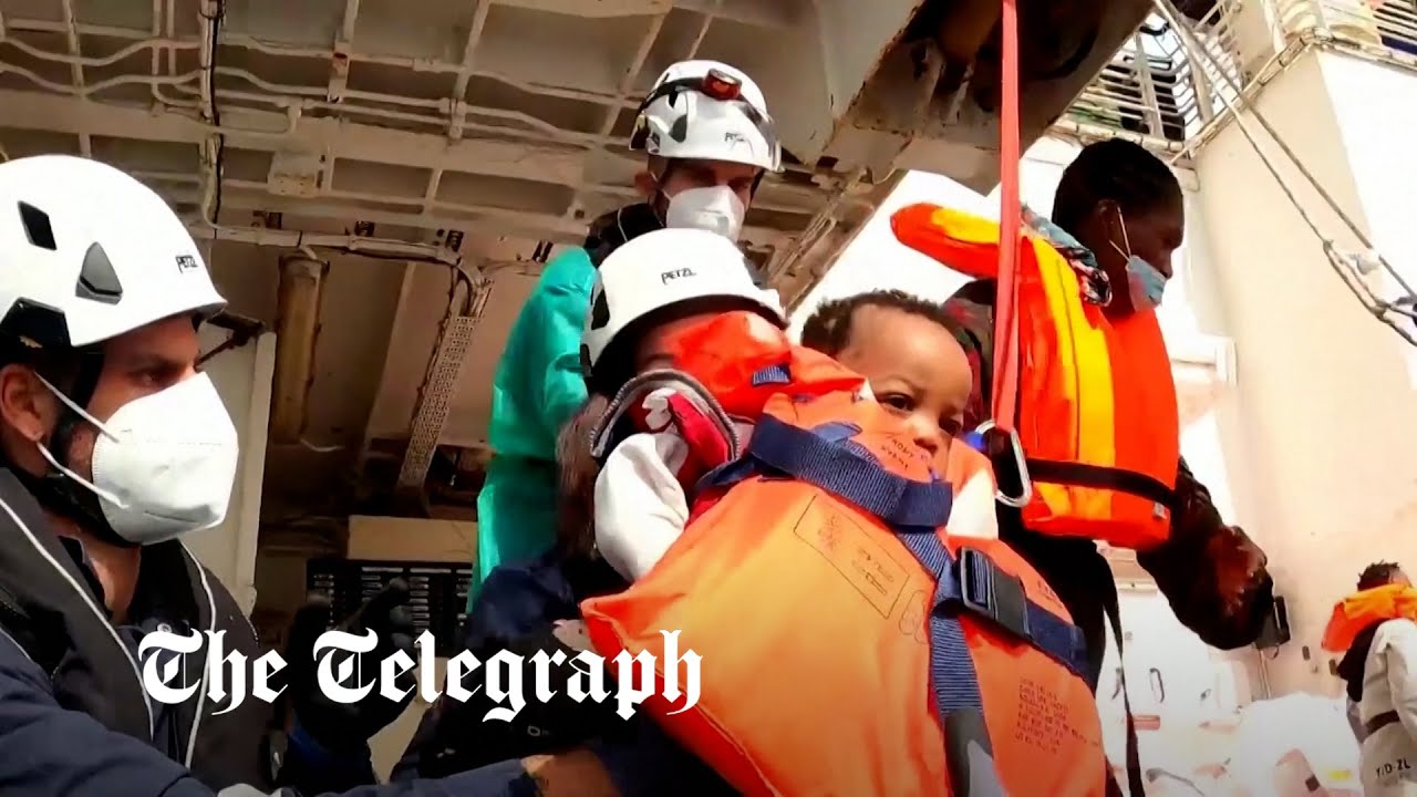Babies and pregnant women among hundreds of migrants rescued in Mediterranean sea