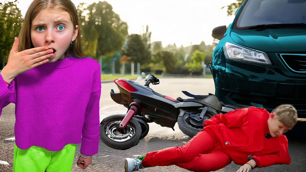 😱 ACCIDENT cu TROTINETA 🛴 A căzut sub MAȘINĂ 🚙