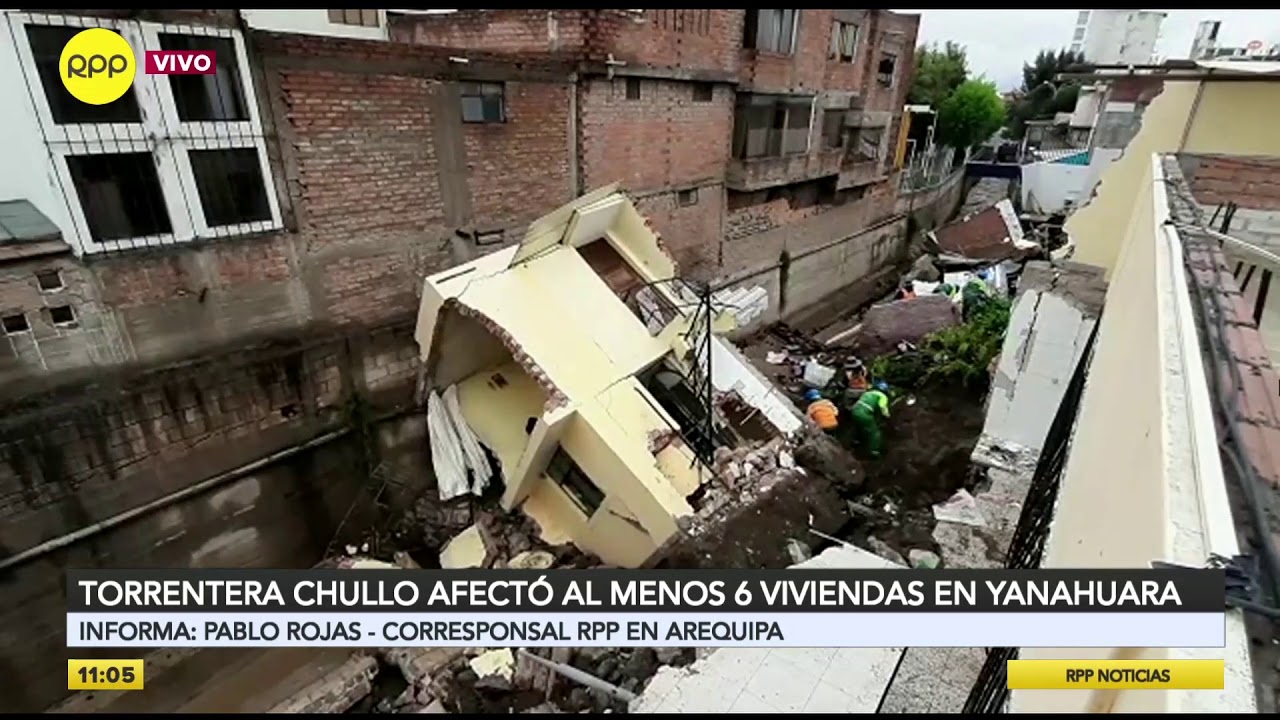 Arequipa: La torrentera El Chullo se activ&oacute; afectando viviendas en Yanahuara