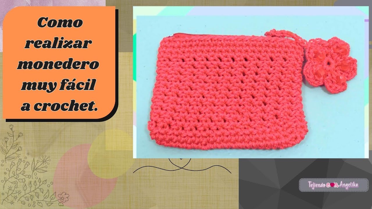 Como realizar monedero fácil a crochet #crochet #tejido #fácil #moda