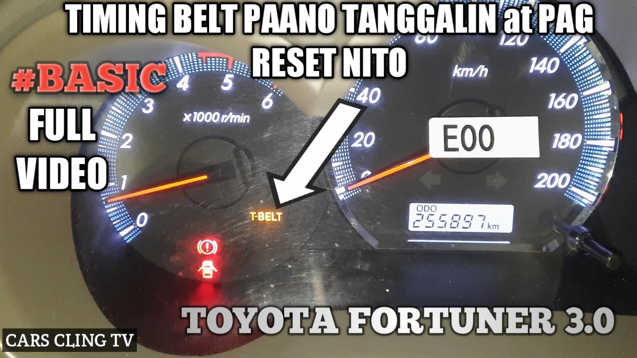 TOYOTA FORTUNER 2KD ENGINE TIMING BELT INDICATOR LIGHT REMOVAL RESET TIMING-BELT PAANO ALAMIN