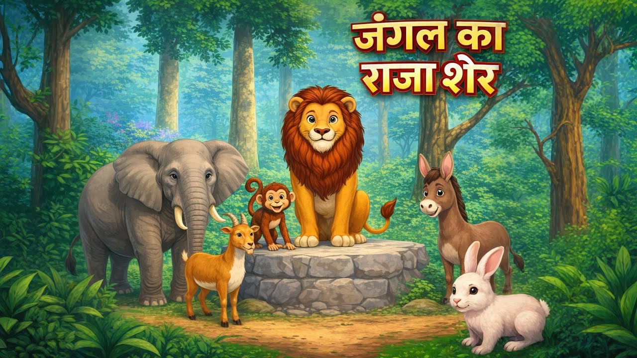 जंगल का राजा शेर | jungle ka raja Sher | animated Hindi moral stories | moral stories | cartun 