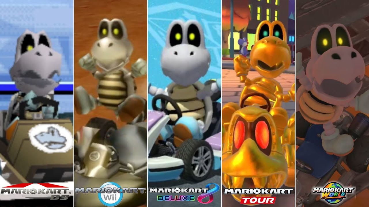 Evolution Of Dry Bones Characters In Mario Kart Games [2005-2025]