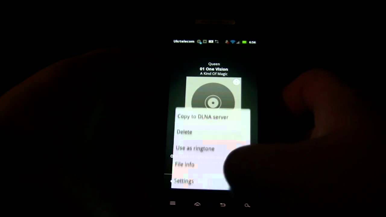 Аудиоплеер в DROID RAZR XT910