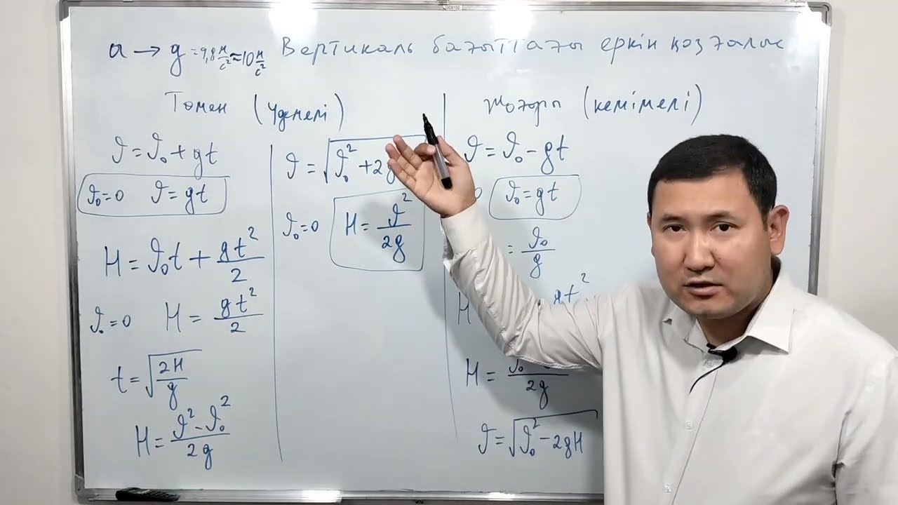 Вертикаль бағыттағы қозғалыс. Теория