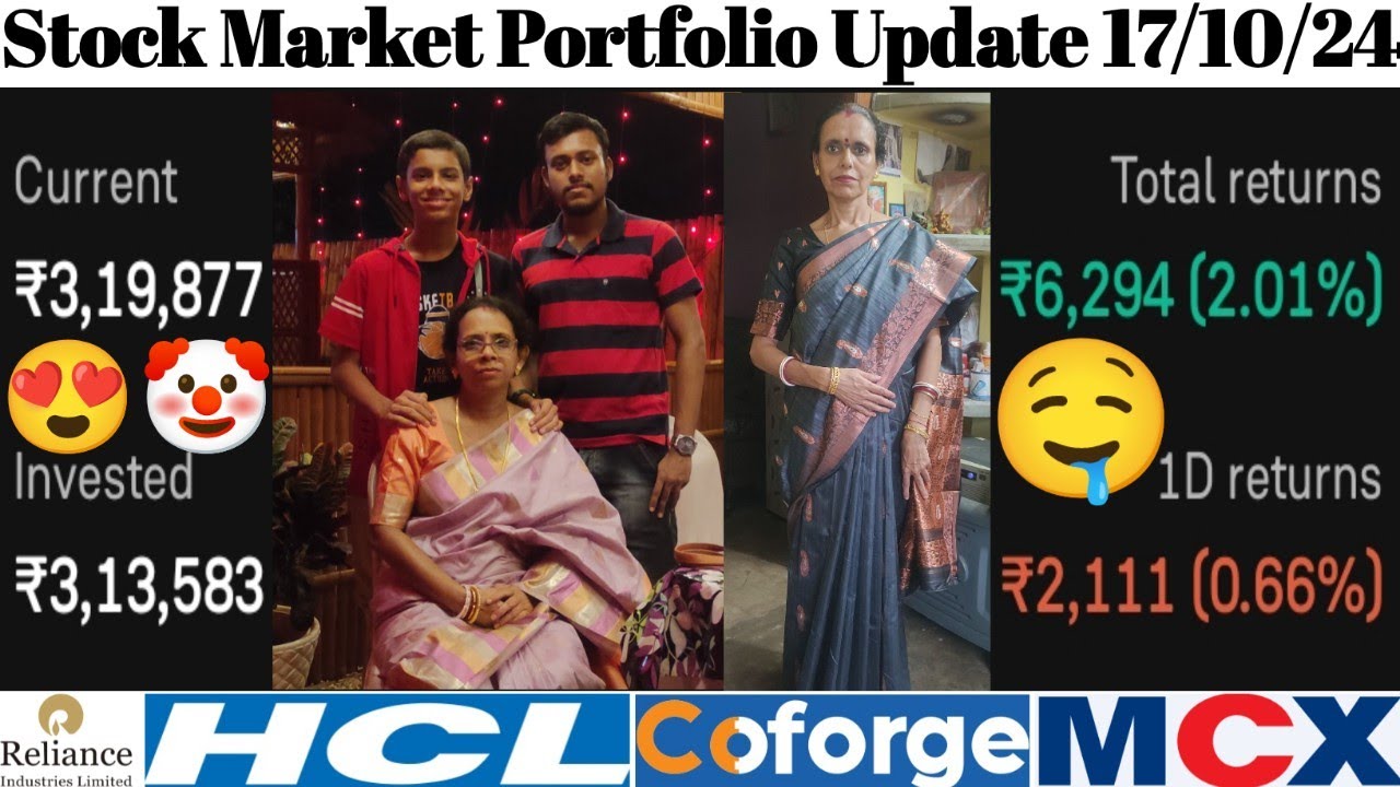 Stock Market Portfolio Update 17/10/24 | ONGC Down | Nestle India Share Crash 😴 | Angel One Share 📈💎