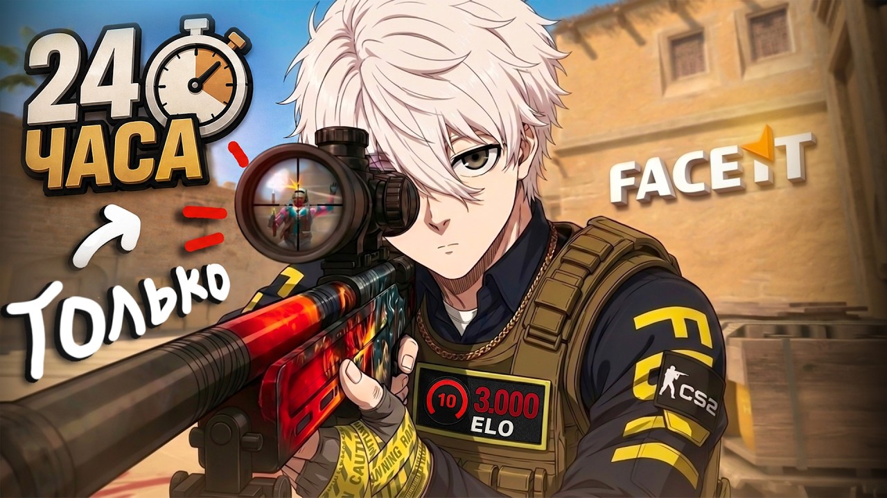 PLAYED ONLY WITH SSG 08 on FACEIT 3,000 ELO in CS2 FOR 24H