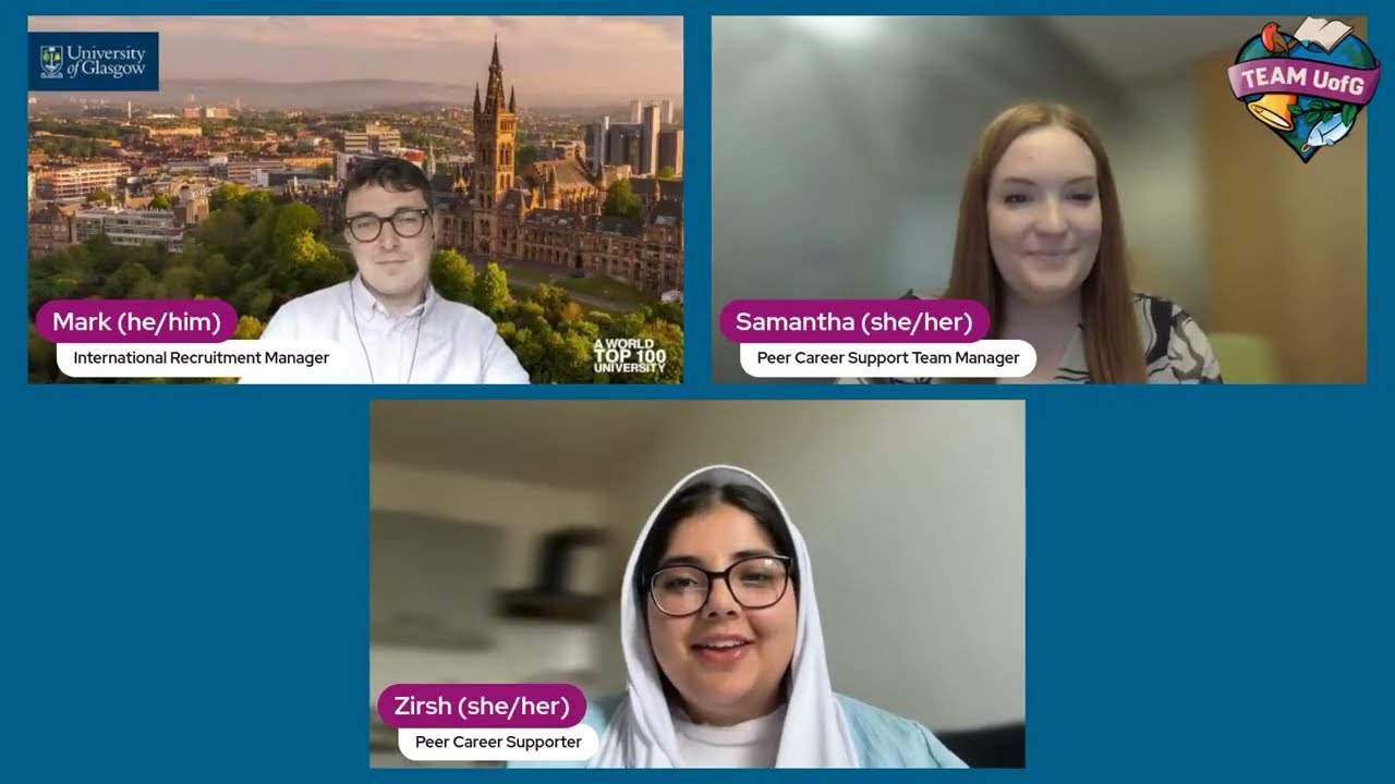 Careers, Employability & Opportunity Q&A / University of Glasgow