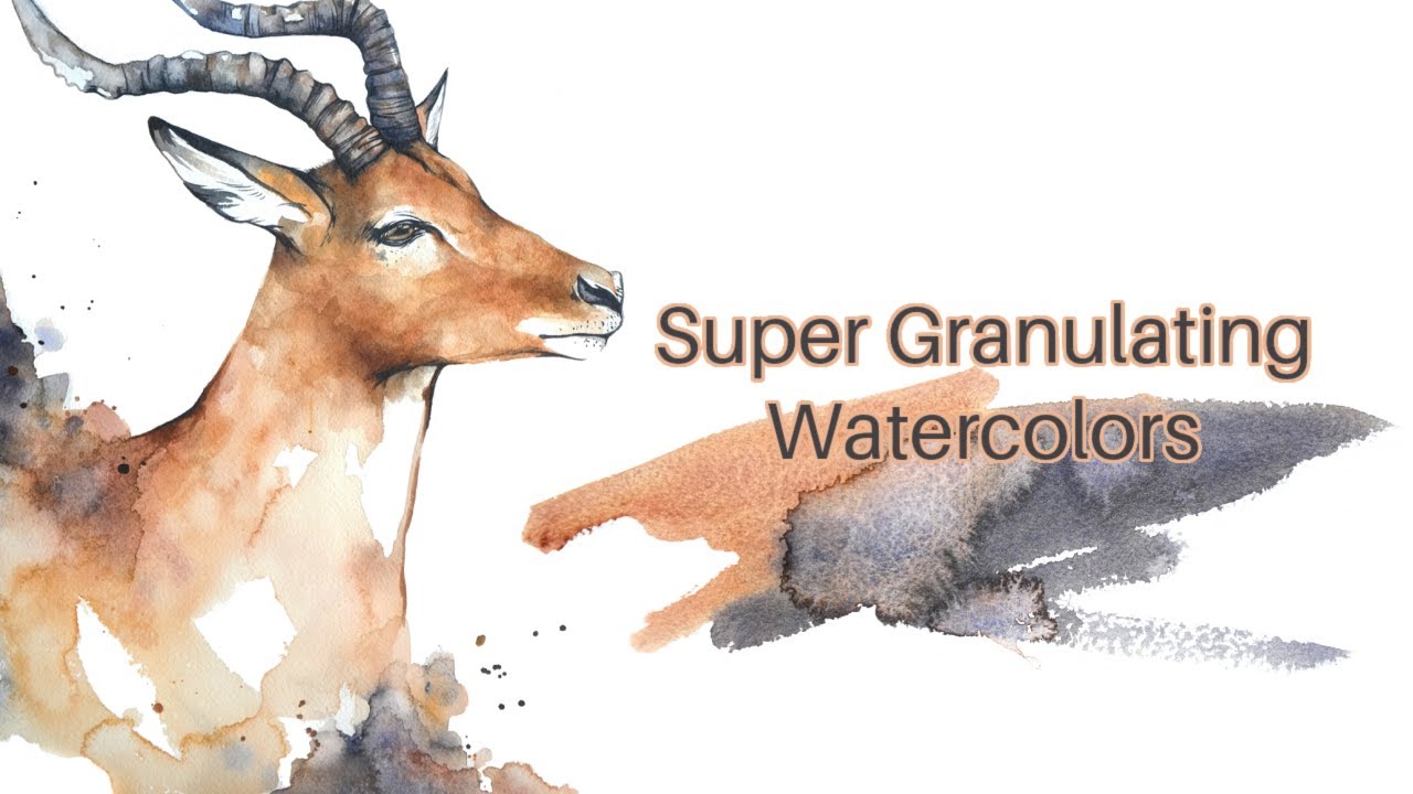 Painting with Schmincke Super Granulating Paints: Loose Watercolor Animal Portraits Zebra + Ostrich