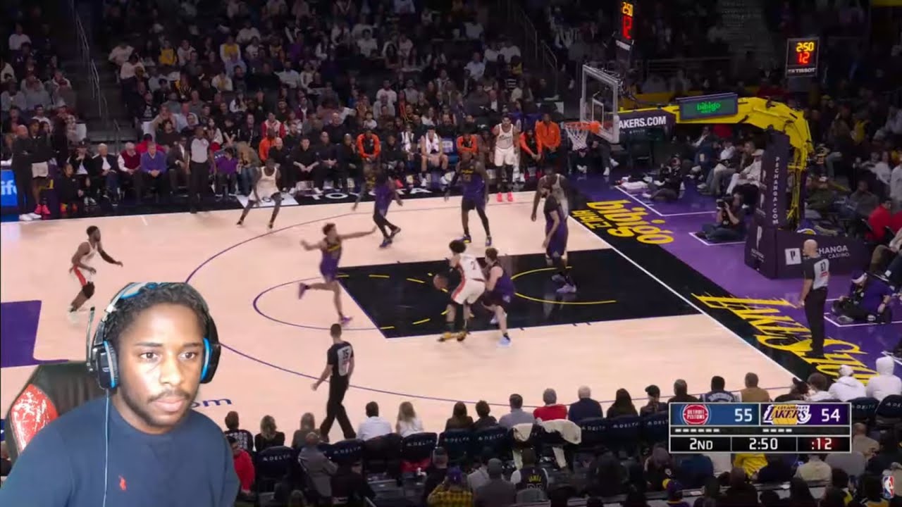 REACTING TO PISTONS at LAKERS | FULL GAME HIGHLIGHTS!
