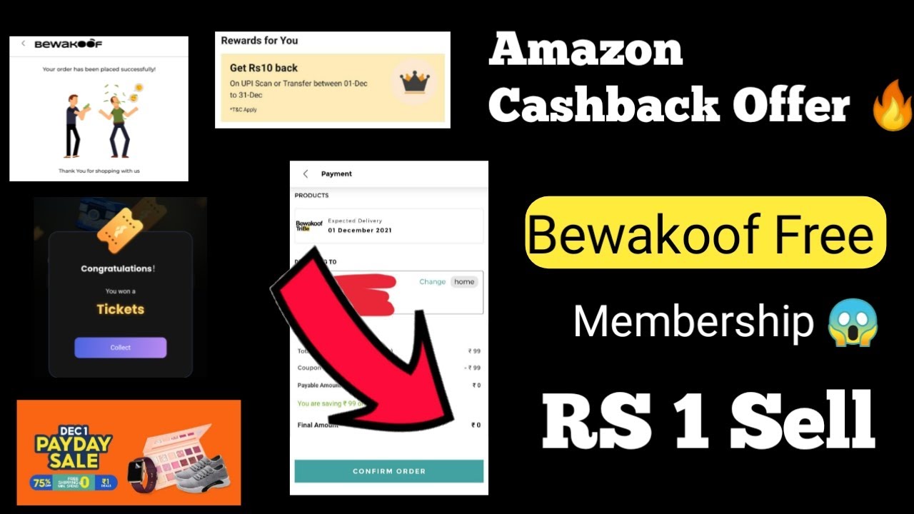 Bewakoof Free Tribe Membership  | Freecharge 15Cashback Offer | Amazon 10pe10 Loot | Shopee 1Rs Sale