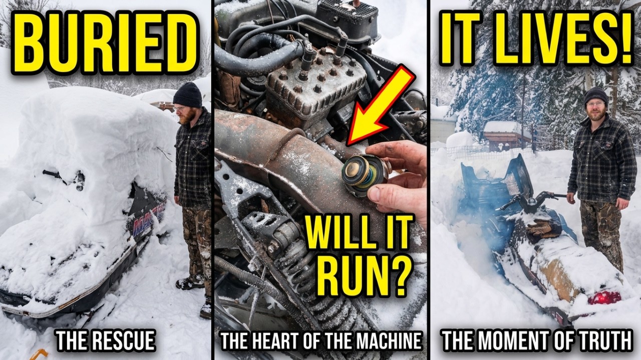 Buried in 3ft of Snow; will this 35 year old Snowmobile run and Drive?