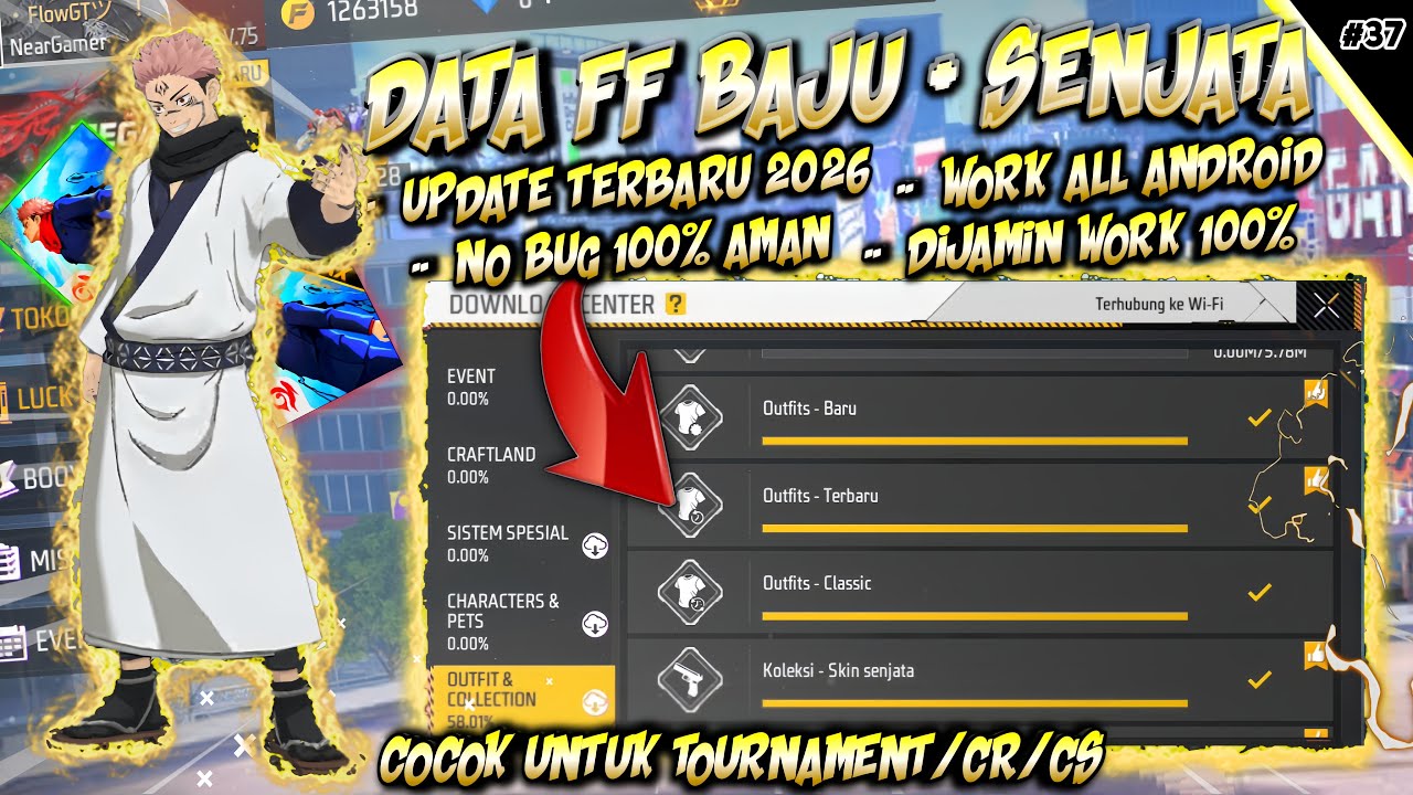 FF Data for Clothes and Weapons Latest Update! | FF Expansion Pack Data After Update Download FF Max