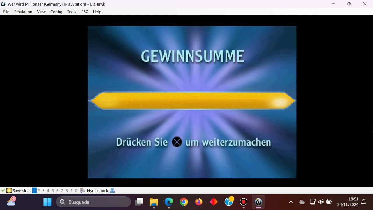 Wer Wird Millionar Germany Version Who Wants To Be A Millionaire (Sony PlayStation) BizHawk Test 11