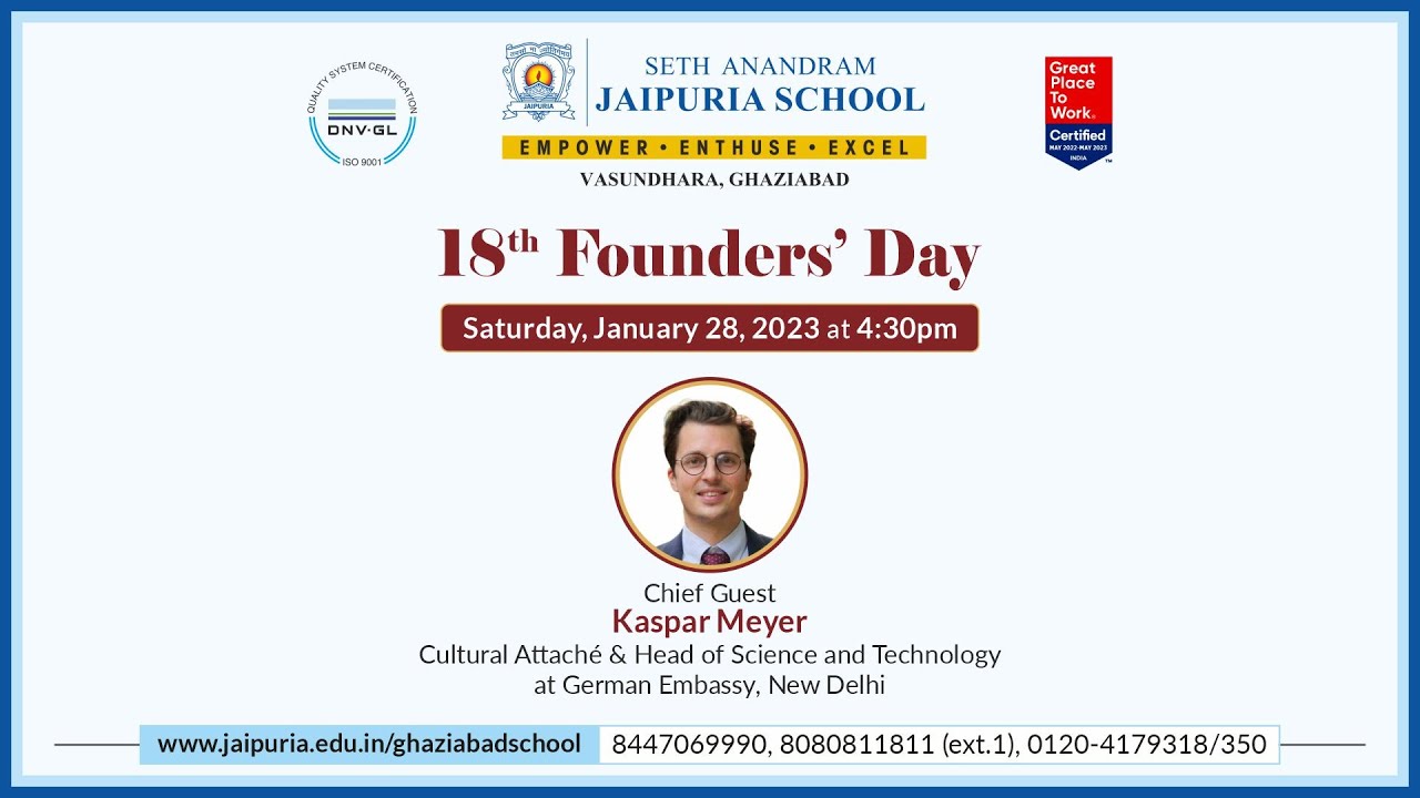 Seth Anandram Jaipuria School, Ghaziabad, Celebrates 18th Founders’ Day