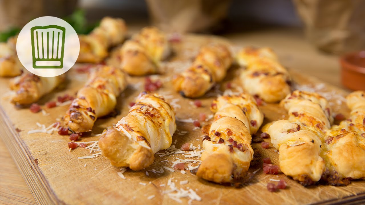 Bl&auml;tterteig-Schinken-K&auml;se-Stangen Rezept #chefkoch