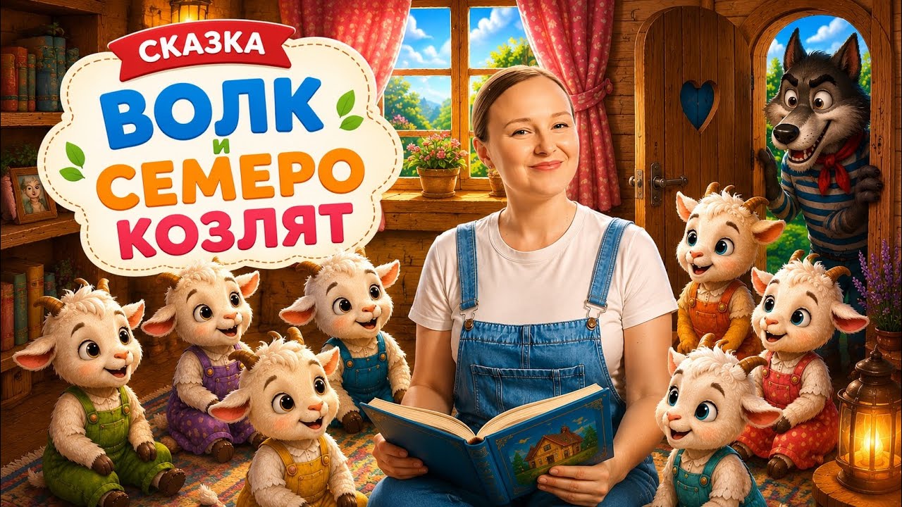Волк и Семеро козлят | Запуск Речи | Сказки на Ночь  | Сказка для Детей #детям #мультик #развитие