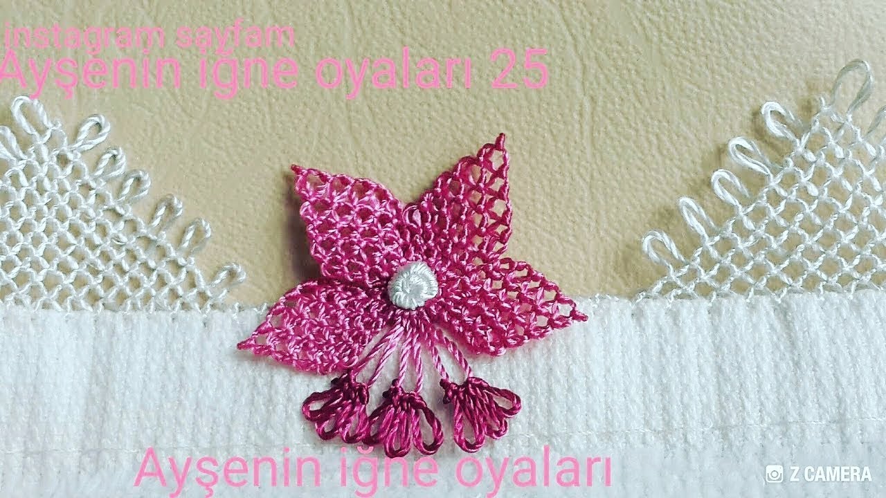 144.model Yeni iğne oyası modeli havlu kenarı anlatımlı yapılışı