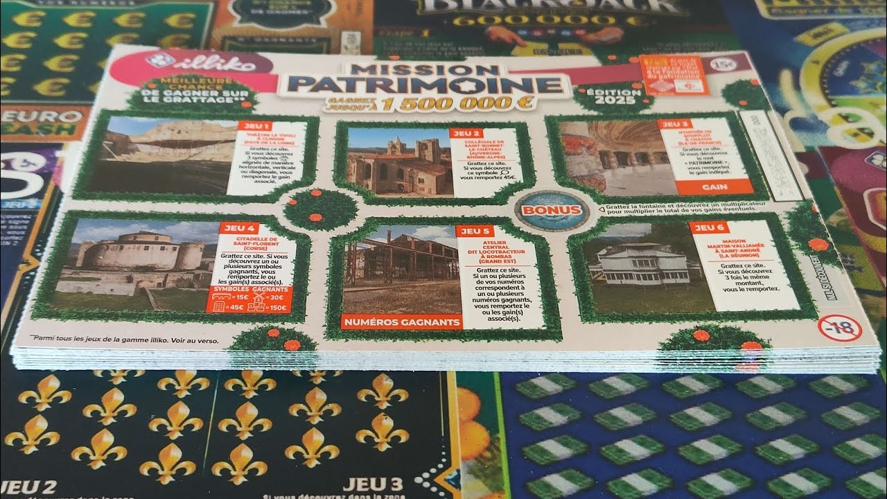 Grattage d'un carnet complet de mission patrimoine 😱😱