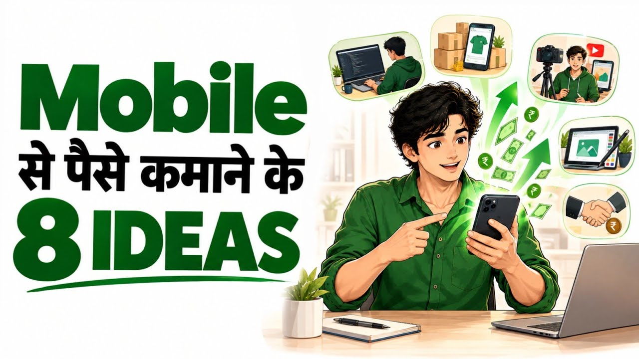 फोन से पैसे कमाने के 8 तरीके | ₹10,000&ndash;₹1 लाख तक कमाई?