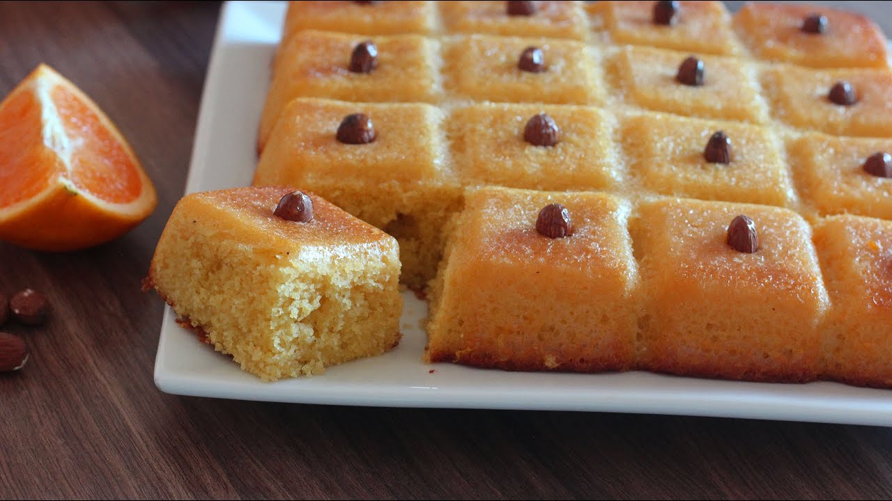 Basboussa à l'orange, gâteau à la semoule ( version allégée)