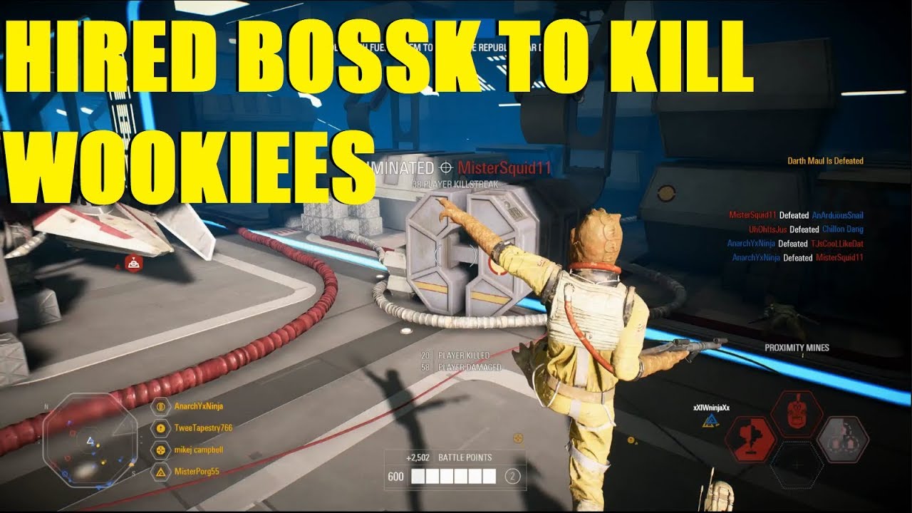Star Wars Battlefront 2 - Bossk takes Kashyyyk and kills ALL the wookiees! (Bossk Killstreak)