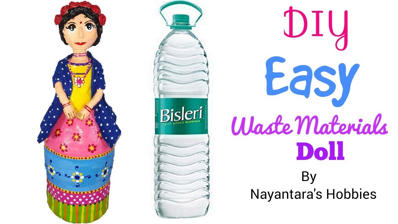 DIY Easy Doll From Waste Materials | Plastic Bottle craft
