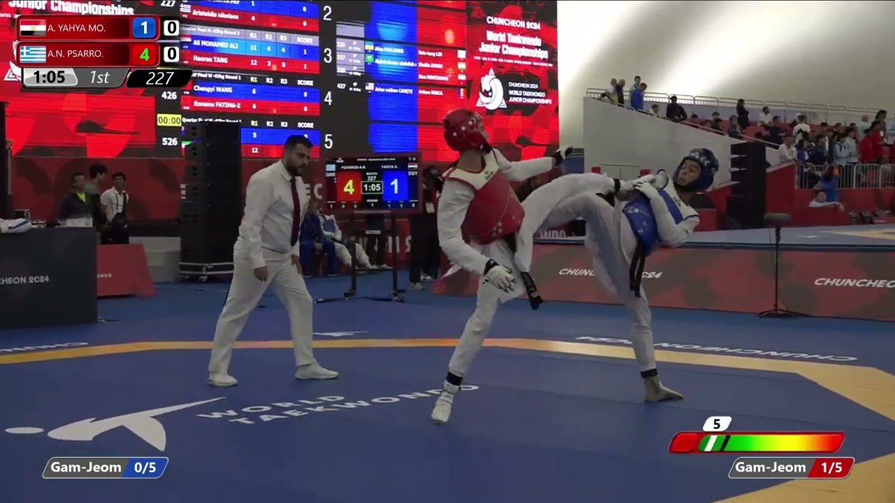 227 Quarterfinals Men  51kg EGY A  YAHYA MO  GRE A N  PSARRO