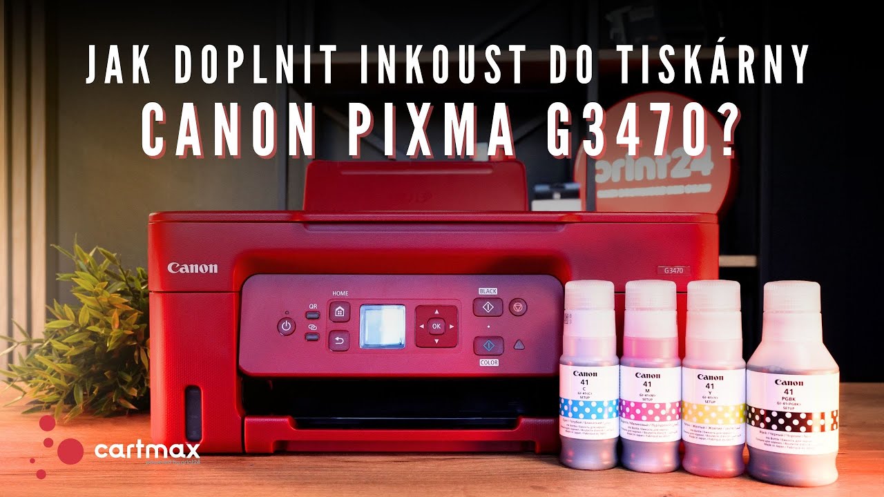 🖨️ Canon PIXMA G3470 - výměna / doplnění inkoustů + kontrola tisku na Print.ink replacement!