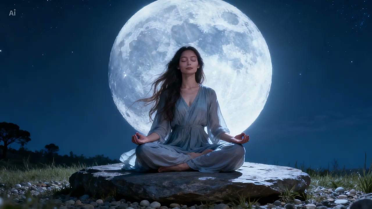 14 Minute Full Moon meditation, Leo Moon, Affirmations - let the light of the moon illuminate