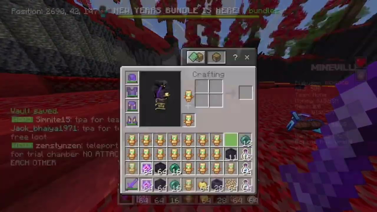 Playing Cpvp Duels on Mineville lifesteal Season 2 (road to Media)