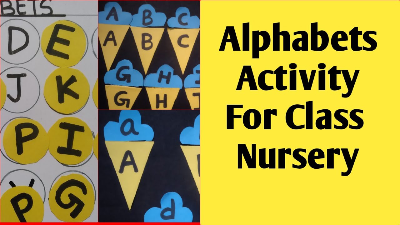 Alphabets activity for class nursery....