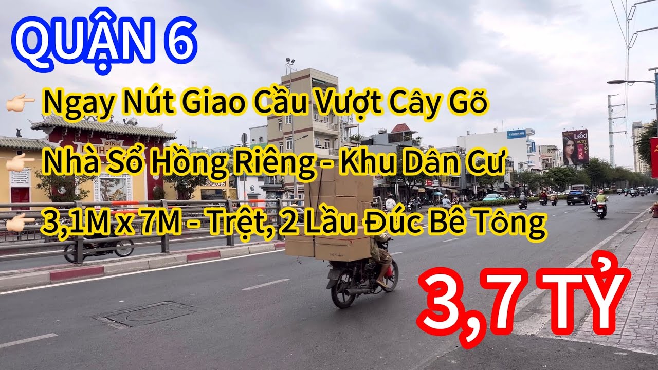 QUẬN 6 -  CHỈ 3,7 TỶ CÓ NGAY NHÀ 2 LẦU ĐÚC BÊ TÔNG #aunhapho #0374997997 