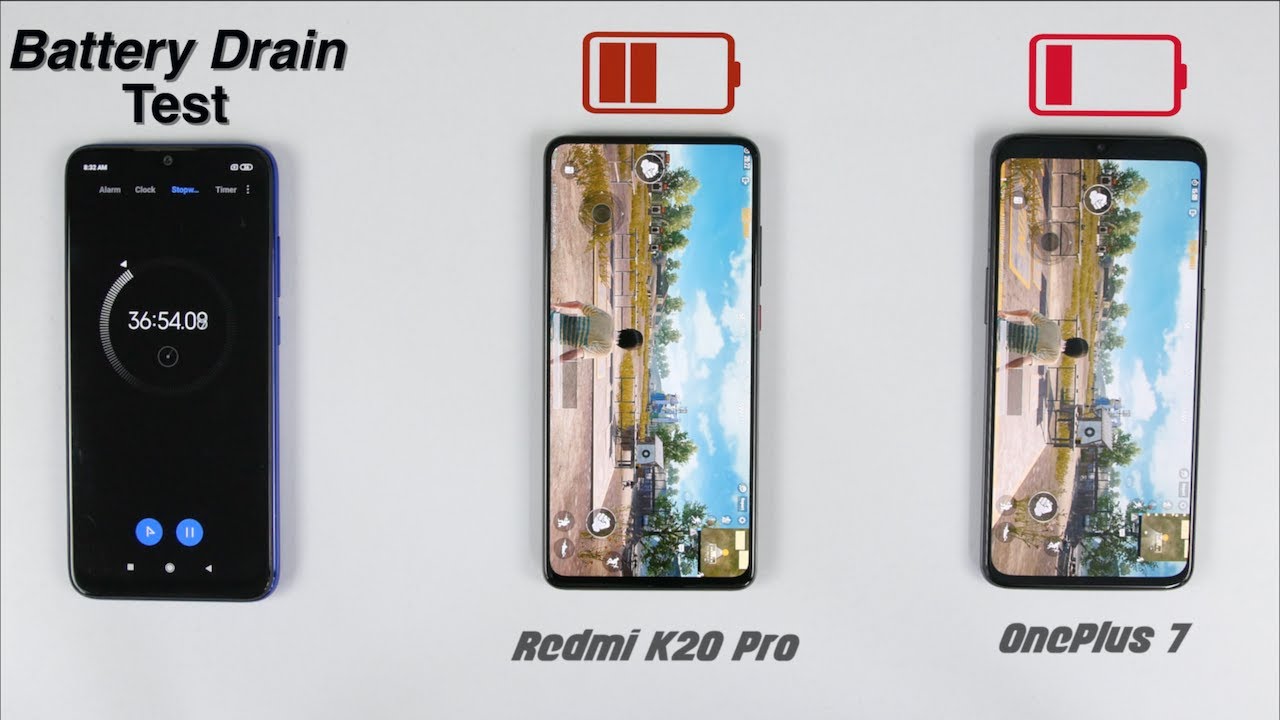 Redmi K20 Pro Vs OnePlus 7 Battery Drain & Charging Test Comparison!🔥🔥