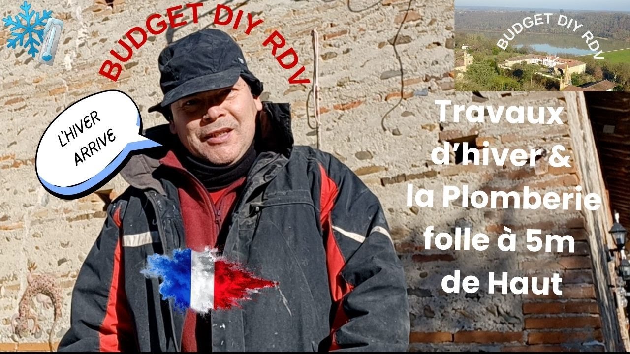 Plomberie folle à 5m de haut et travaux d'hiver au jardin
