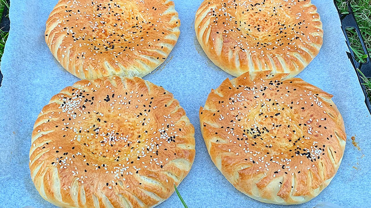 Süslü Özbek Ekmeği/Узбекская Лепёшка/bu tariften başkasını artık bakmayacaksınız👍😎