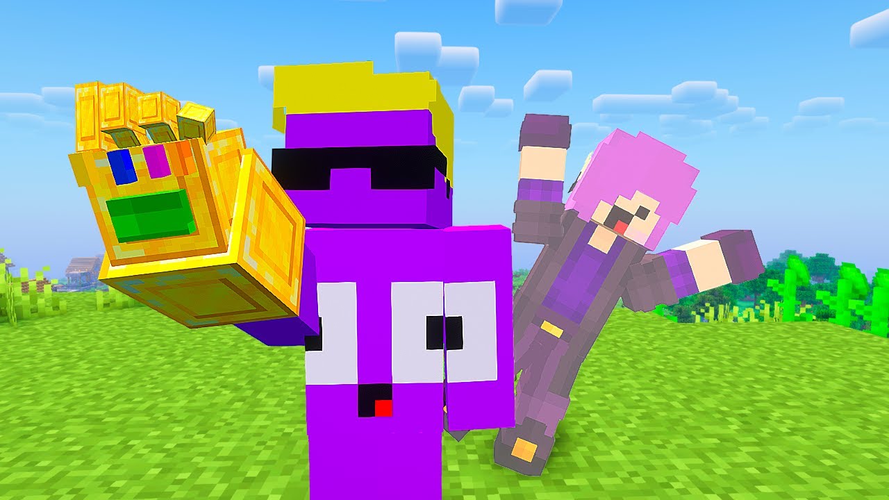 TROLLEI MINHA AMIGA com a MANOPLA DO INFINITO no MINECRAFT!!!