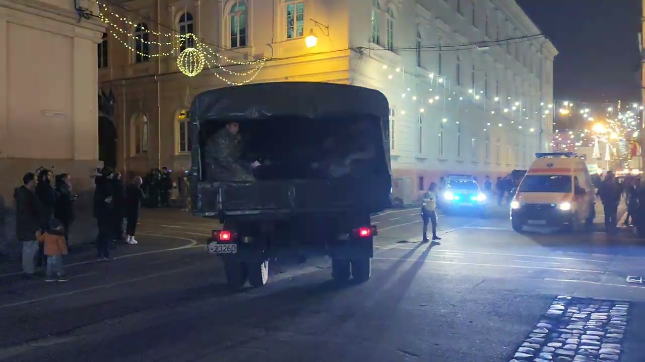 Camion DAC militar în Timișoara (La mulți ani România!)