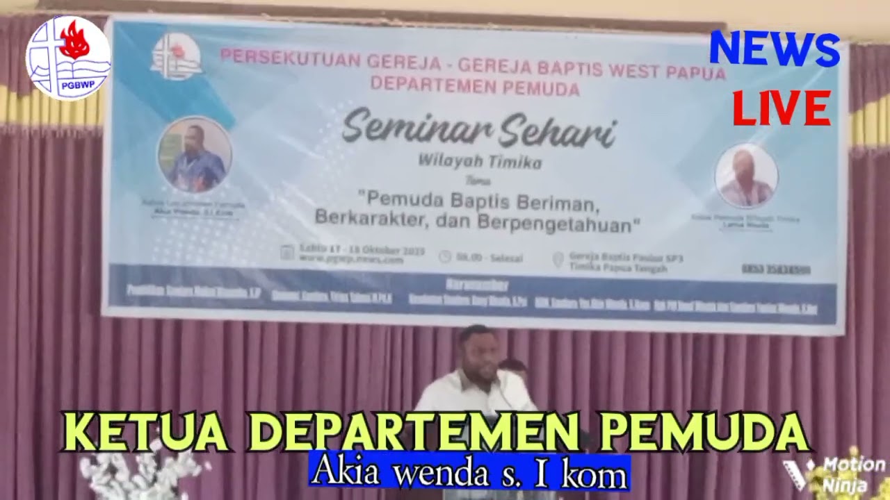 SEMINAR SEHARI DEPARTEMEN PEMUDA BAPTIS WEST PAPUA DI TIMIKA TAHUN 2025