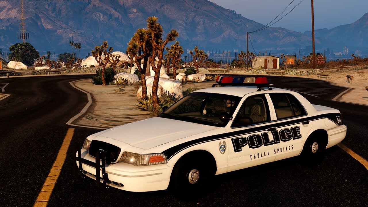 [WIP]2004 Ford Crown Victoria - Cholla Springs Police DLS v2 Full Lighting Showcase