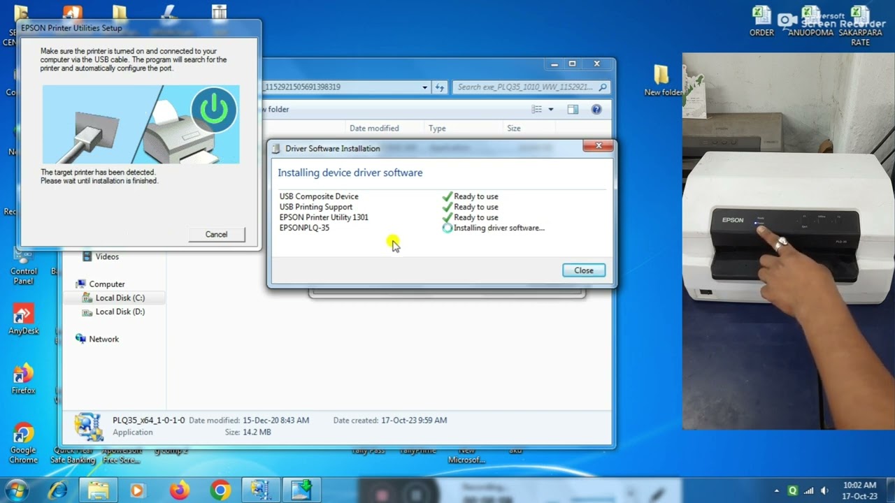 Epson PLQ Passbook Printer Installation In Hindi @itkoustav @JagatGyan @PCTechTalk7