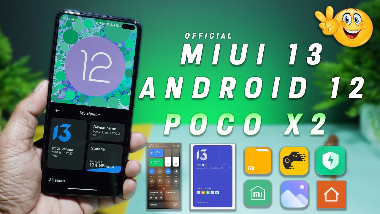 OFFICIAL ANDROID 12 MIUI 13 First Look & New Features Explain Ft. Poco X2