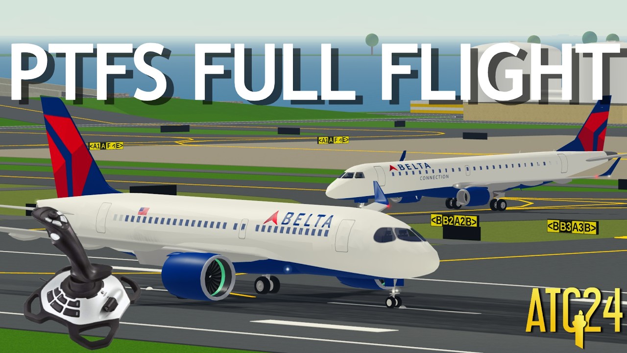 PTFS | Полный полёт с ДЖОЙСТИКОМ | IRFD - ITKO | A220 | ATC24 | с @Duckiest8888