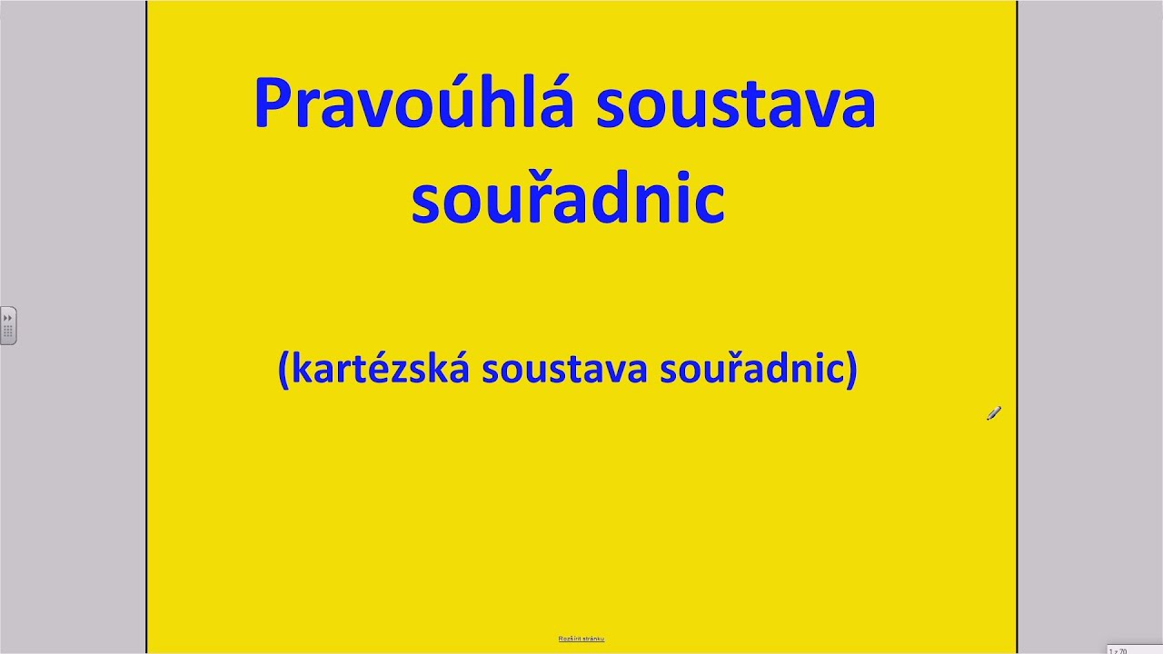 Pravoúhlá soustava souřadnic