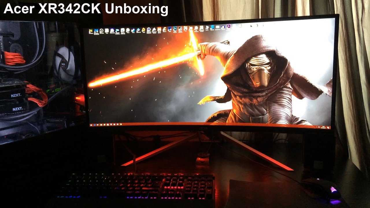 Acer XR342CK Unboxing and Preview with Overclocking | GTX 1080 SLI | i7 5960X 4.4GHz