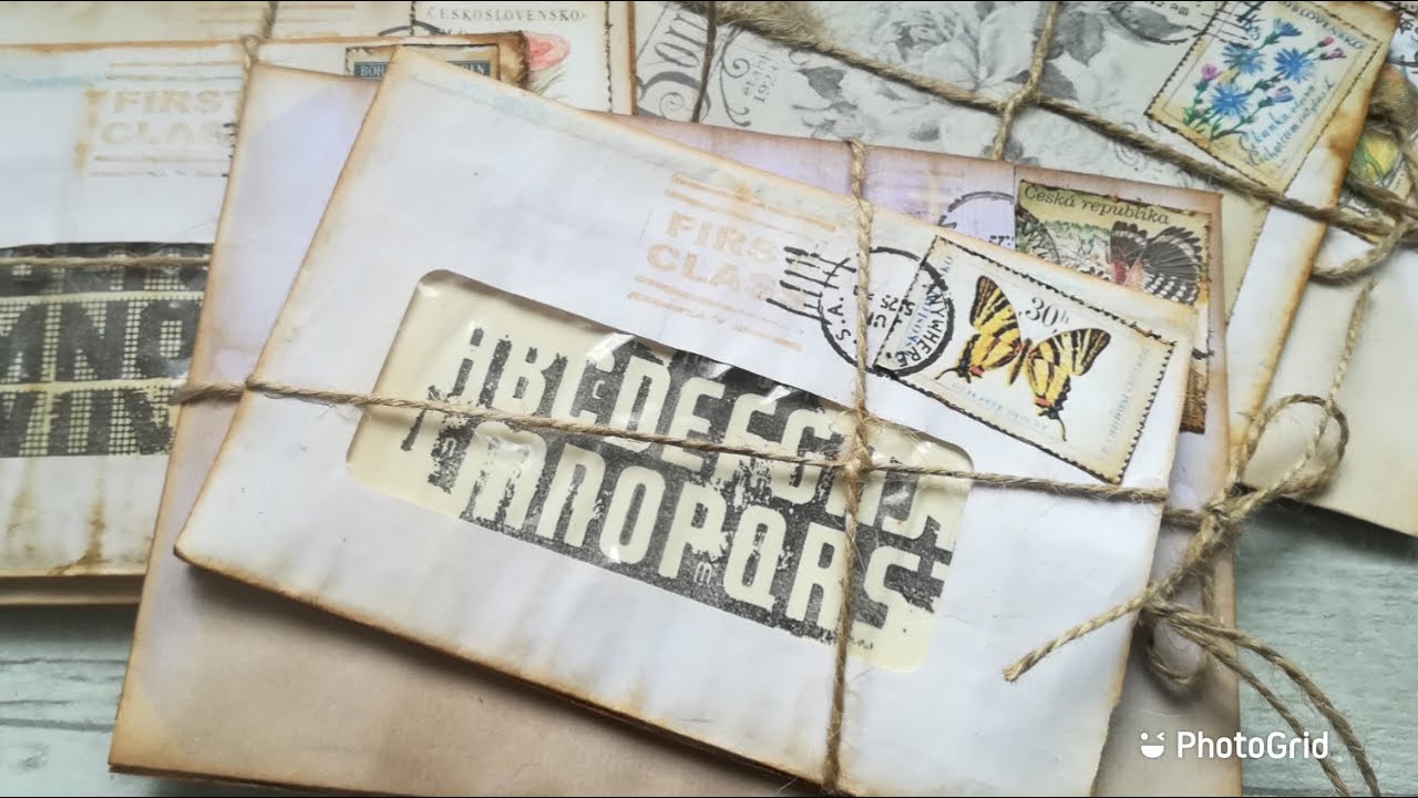 ✨Inspired by ✨👀 Vintage stacked envelopes with secrets...