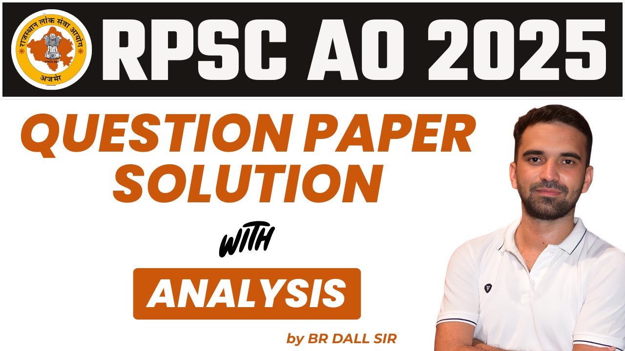 RPSC AO 2025 Paper Solution | RPSC Agriculture Officer Exam | BR Dall Sir