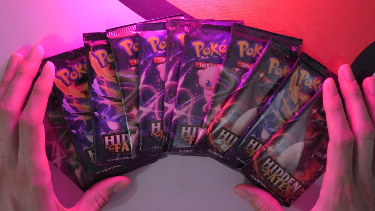 ASMR Pokemon Hidden Fates Booster Pack Opening | Relaxing Whispers, Tapping & Crinkles