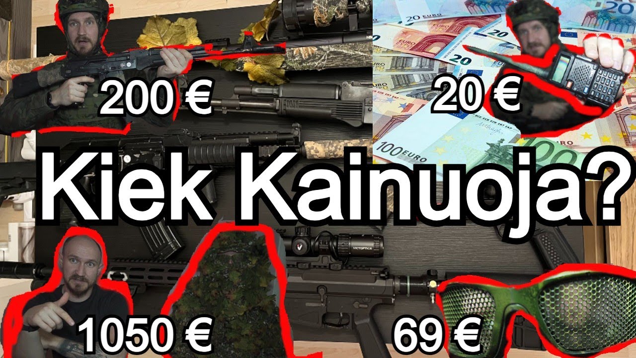 Kiek iš tikrųjų € KAINUOJA žaisti AIRSOFTĄ? Mano įrangos kaina nustebins!