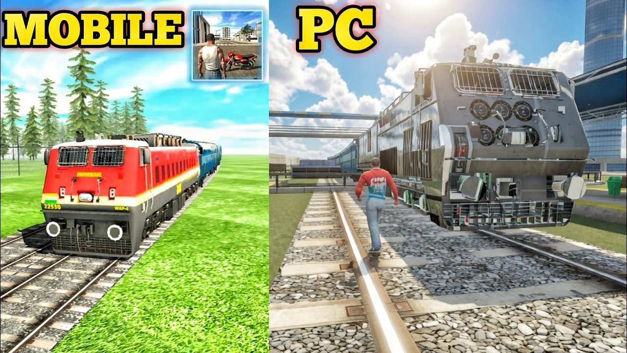 🔥 MOBILE VS PC IN INDIAN BIKE DRIVING 3D 😱